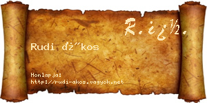 Rudi Ákos névjegykártya